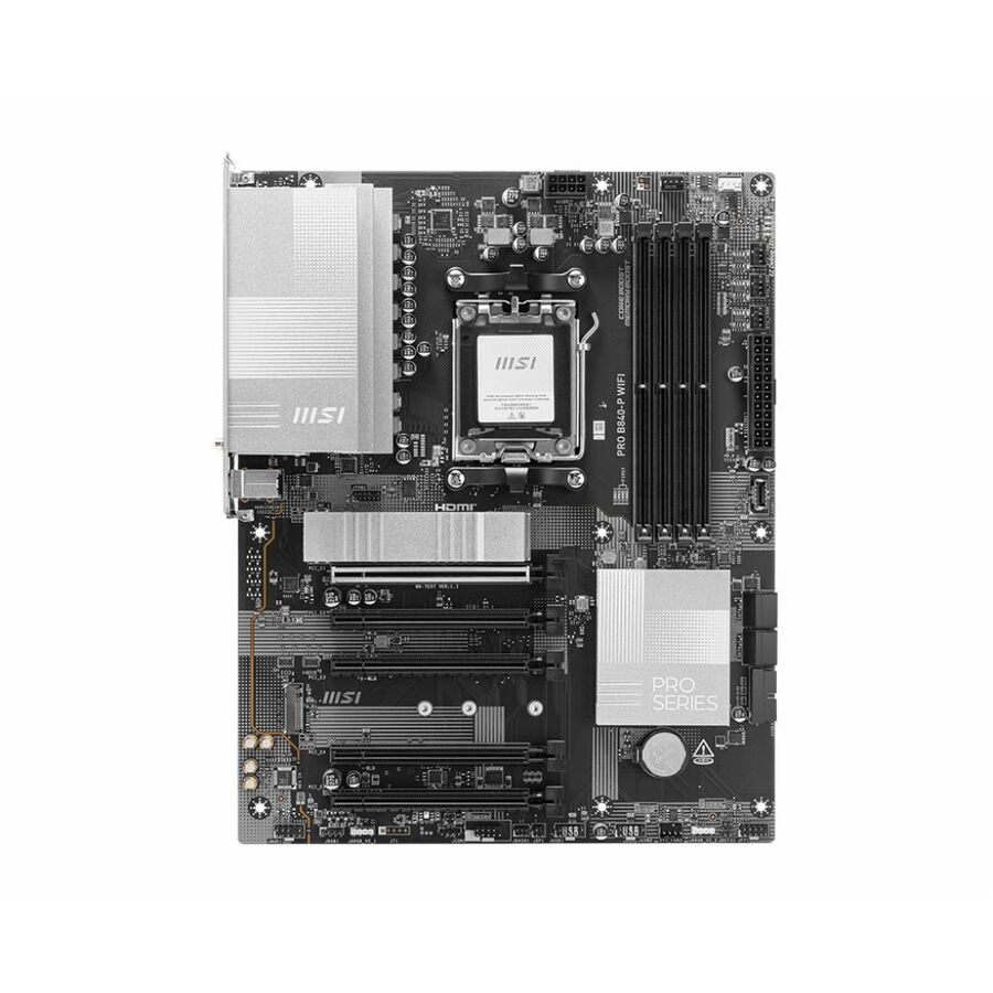 MSI Pro B840-P WIFI Gaming Desktop Motherboard - AMD B840 Chipset - Socket AM5 - ATX