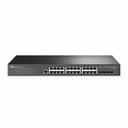 TP-Link Omada 24-Port Gigabit L2+ Managed Switch with 4 SFP Slots - 24 Ports - Manageable - Gigabit Ethernet - 10/100/1000Base-T, 1000Base-X - 2 Layer Supported - Modular - 4 SFP Slots - 20.60 W Power Consumption - Twisted Pair, Optical Fiber - Rack-mountable, Desktop