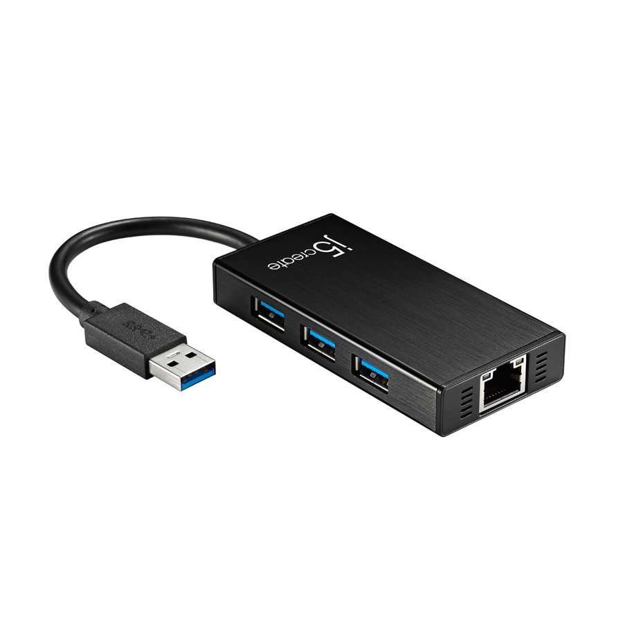 KaiJet JUH470 USB 3.0 Gigabit Ethernet & 3-Port HUB