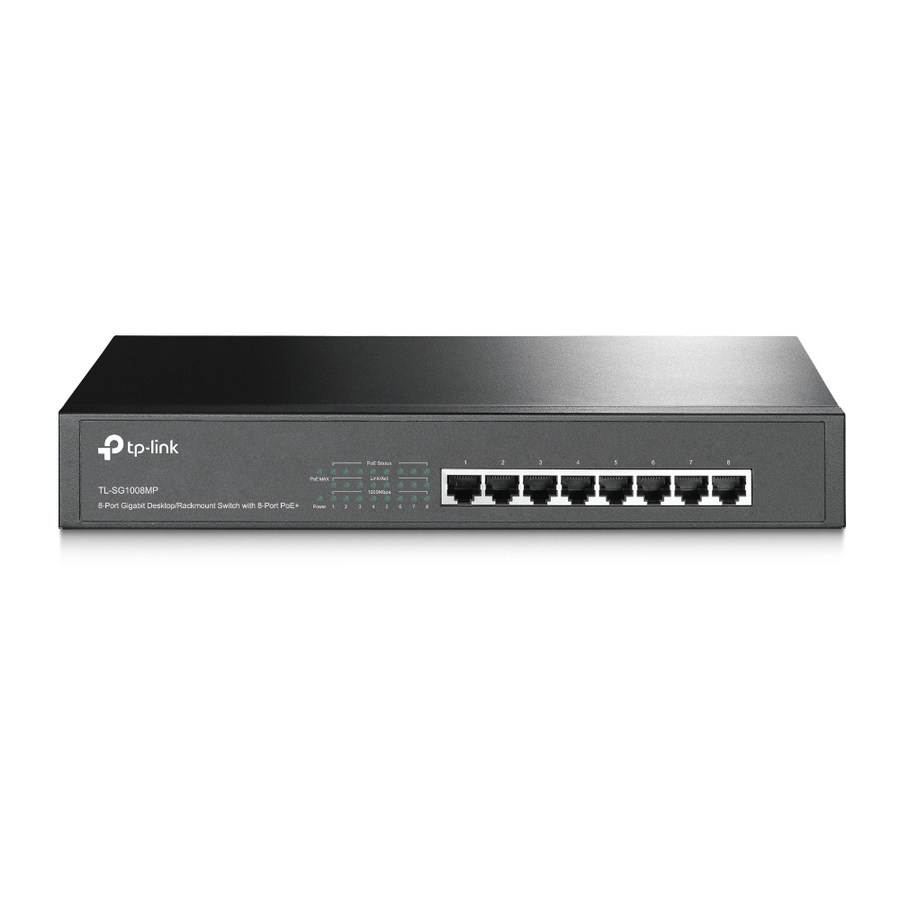 TP-Link TL-SG1008MP - 8-Port Gigabit PoE Switch - Limited Lifetime Protection
