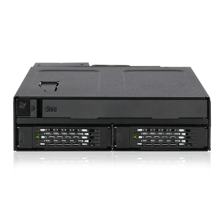Icy Dock ToughArmor MB602SPO-B Drive Enclosure for 5.25" - Serial ATA/300 Host Interface Internal - Black