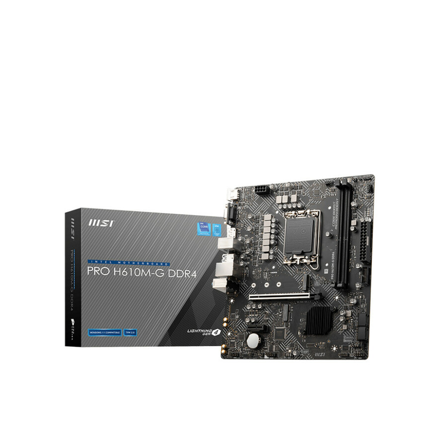 MSI H610M-G DDR4 Gaming Desktop Motherboard - Intel H610 Chipset - Socket LGA-1700