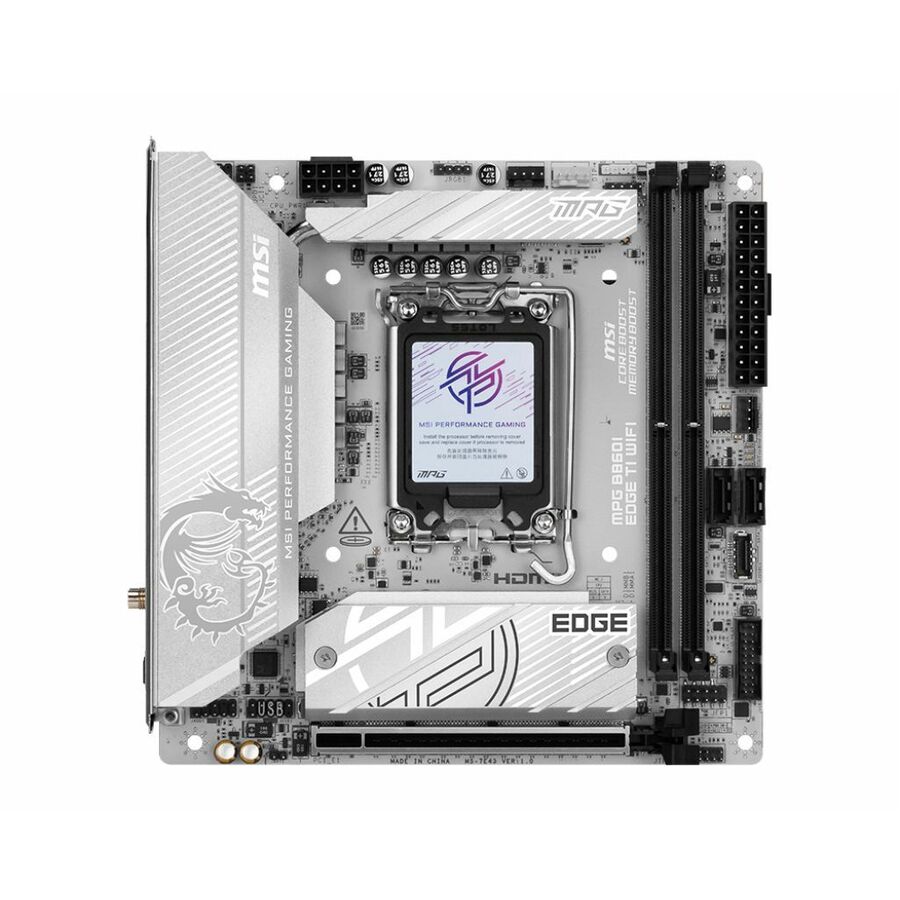 MSI MPG MPG B860I EDGE TI WIFI Gaming Desktop Motherboard - Intel B860 Chipset - Socket LGA-1851 - Mini ITX