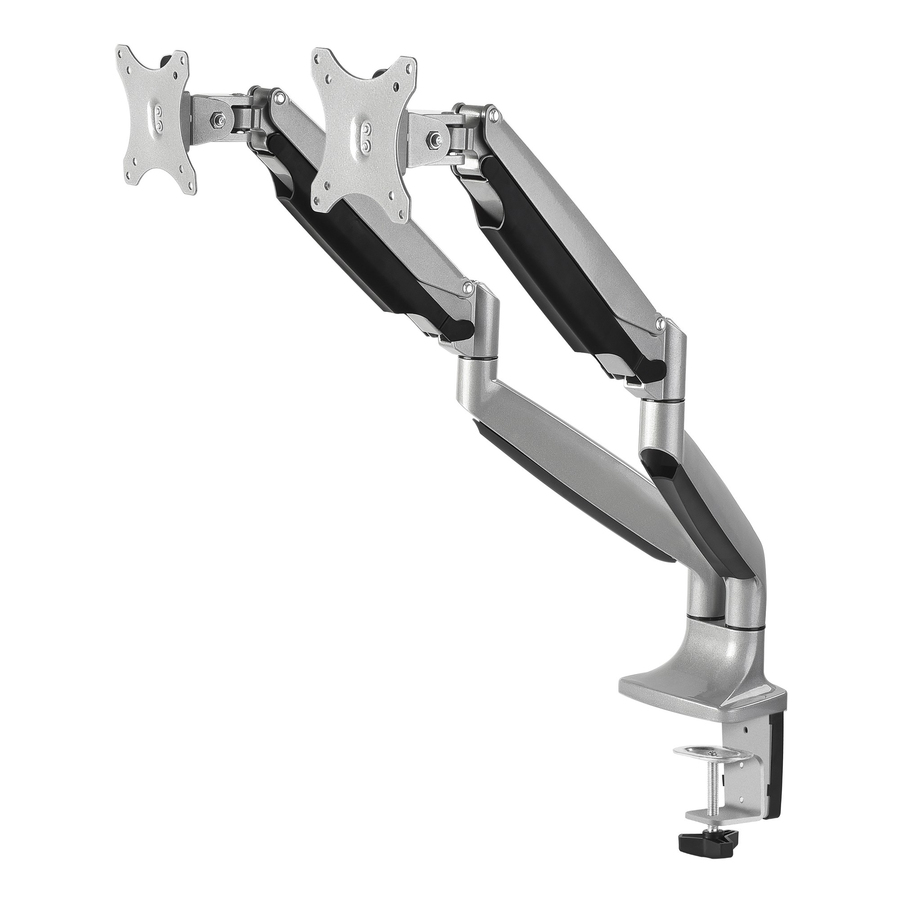 SIIG High Premium Aluminum Gas Spring Desk Mount - Dual Monitor - Fits 13" to 32" monitors - Max load 19.8Ibs(each)