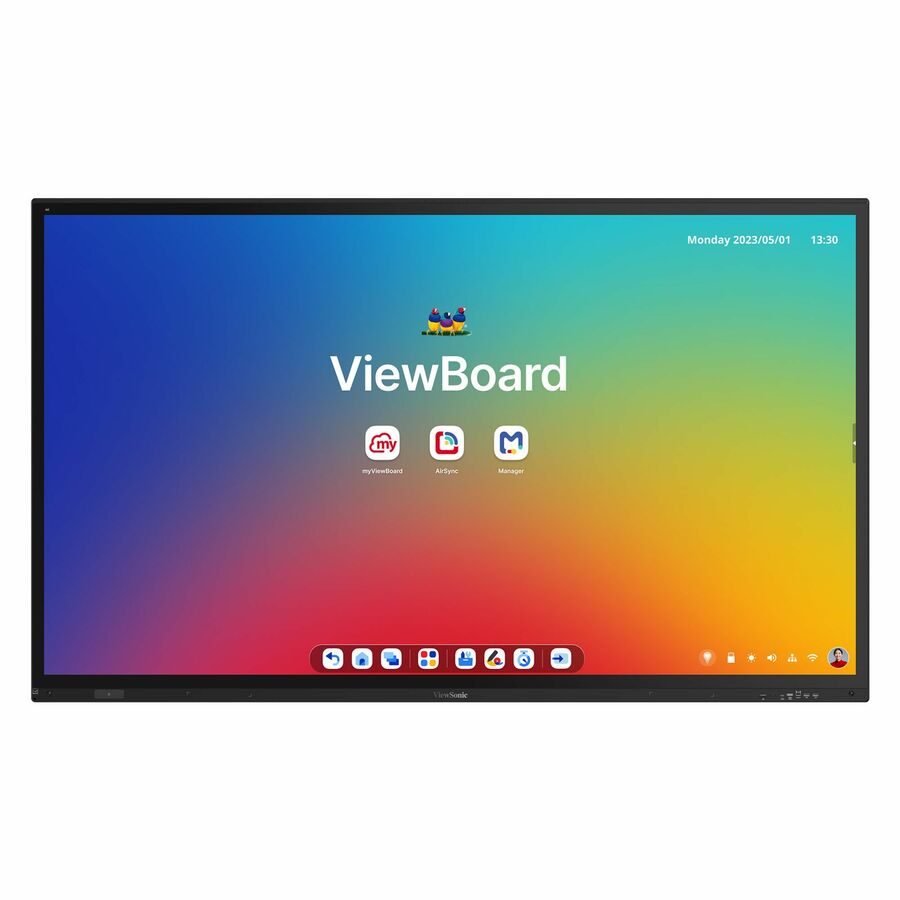 ViewSonic ViewBoard IFP8663 86" PCAP 4K 16:9 Android EDLA-certified interactive flat panel display with integrated microphone and USB-C