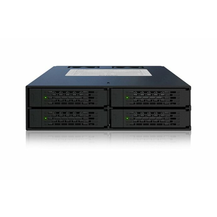 Icy Dock MB994SP-4S Drive Bay Adapter Serial ATA, Serial Attached SCSI (SAS) - Serial ATA Host Interface Internal - Matte Black