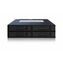 Icy Dock MB994SP-4S Drive Bay Adapter Serial ATA, Serial Attached SCSI (SAS) - Serial ATA Host Interface Internal - Matte Black