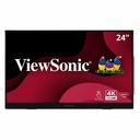 ViewSonic ID2456-4K 24 Inch 4K UHD Touch Display Tablet with PCAP 10 Point Touch, Active Stylus, Built-in Kickstand, USB Hub, HDMI, DisplayPort, and USB C Inputs