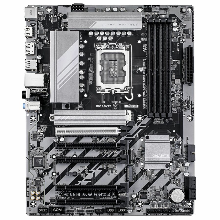 GIGABYTE Ultra Durable B860 DS3H WIFI6E Gaming Desktop Motherboard - Intel B860 Chipset - Socket LGA-1851 - ATX