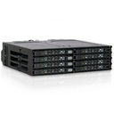 Icy Dock ToughArmor MB998IP-B Drive Enclosure for 5.25" - Mini-SAS HD Host Interface Internal - Black