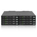 Icy Dock ToughArmor MB998SP-B Drive Enclosure for 5.25" - Serial ATA/600 Host Interface Internal - Matte Black