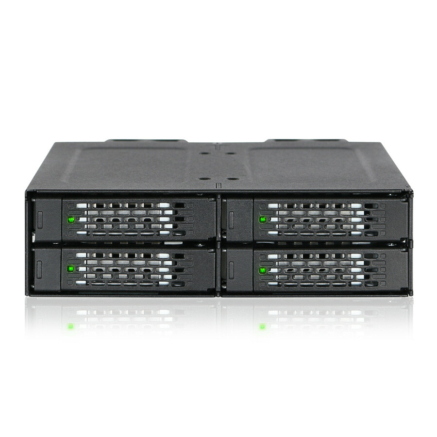 Icy Dock ToughArmor MB699VP-B V3 Drive Enclosure for 5.25" PCI Express NVMe 4.0, U.2, U.3 - SFF-8612 OCuLink Host Interface Internal - Black