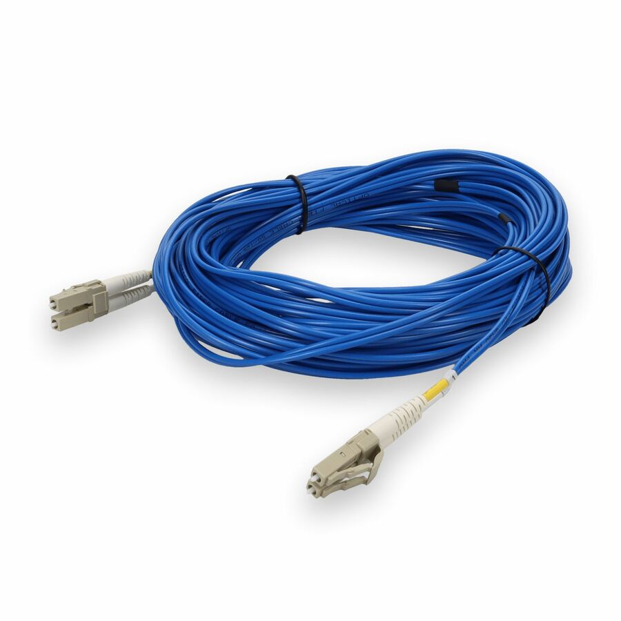 AddOn 15m LC to LC Blue OM4 Duplex OFNR (Riser-Rated) Fiber Patch Cable