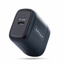 StarTech 20W USB-C Wall Charger, Portable Charger with USB Power Delivery Fast Charging, 5V/9V PD, USB-C Charger, Black
