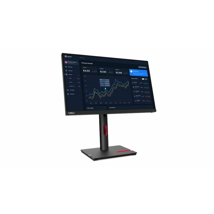 Lenovo ThinkVision T22i-30 22" Class Full HD LED Monitor - 16:9 - Raven Black