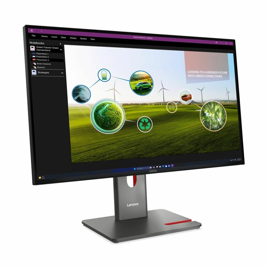 Lenovo ThinkVision P27Q-40 27" Class WQHD LED Monitor - 16:9 - Eclipse Black