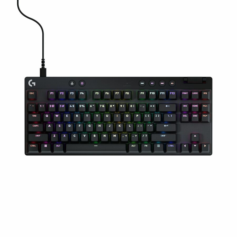 Logitech G PRO X TKL RAPID Tenkeyless Wired Gaming Keyboard With Magnetic Analog Switches, Rapid Trigger Mode, Adjustable Actuation, and Customizable RGB Lighting, Black