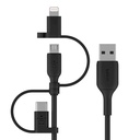 Belkin Universal Cable 15W (USB-A cable with USB-C, Micro-USB and Lightning connectors)