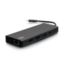 C2G USB C Docking Station - Dual Monitor Docking Station with 4K HDMI, USB, Ethernet, and AUX - Power Delivery up to 60W