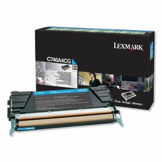 Lexmark Original Laser Toner Cartridge - Cyan - 1 Each