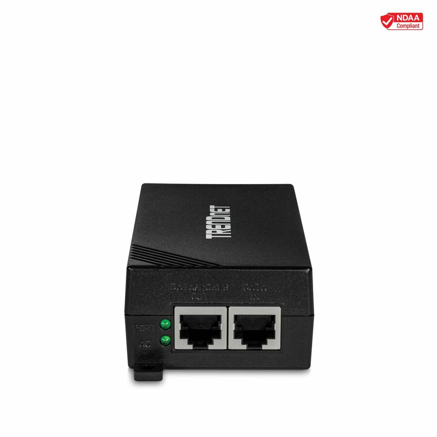 TRENDnet Gigabit Power Over Ethernet Plus Injector, Converts Non-Poe Gigabit To Poe+ Or PoE Gigabit, Supplies PoE (15.4W) Or PoE+ (30W) Power Network Distances Up To 100M (328 ft.), Black, TPE-115GI