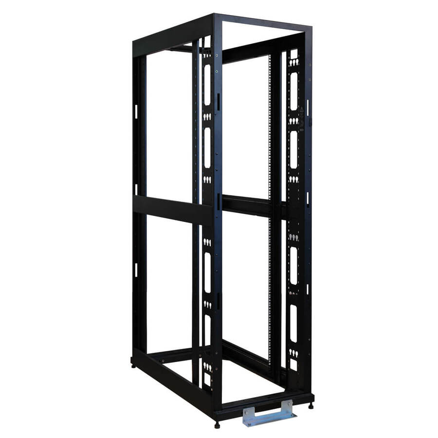 Eaton Tripp Lite Series SmartRack 48U Standard-Depth 4-Post Premium Open Frame Rack with No Sides, Doors or Roof