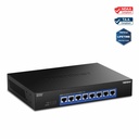TRENDnet 8-Port 10G Switch, TEG-S708, 8 x 10G RJ-45 Ports, 160Gbps Switching Capacity Rack mountable, Ethernet Splitter, NDAA & TAA Compliant, Lifetime Protection, Black