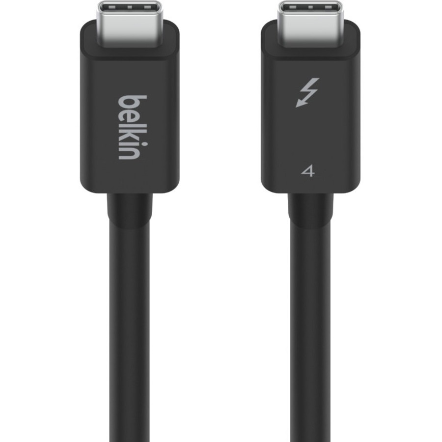 Belkin 100W Thunderbolt 4 USB-C to USB-C Cable - USB 4 - 40Gbps - 8K - 2m/6.6ft - M/M - Black