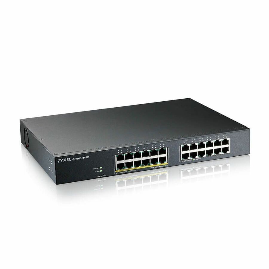 ZYXEL GS1915-24EP 24-Port Gigabit Smart Nebula Cloud Managed PoE Switch | 12 PoE+ Ports at 130W
