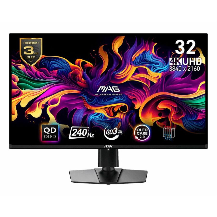 MSI MAG 321UPX QD-OLED - MAG321UPXQDOLED - Gaming Monitor - 31.5" UHD QD-OLED 240Hz Adaptive-Sync Display - HDMI - DisplayPort