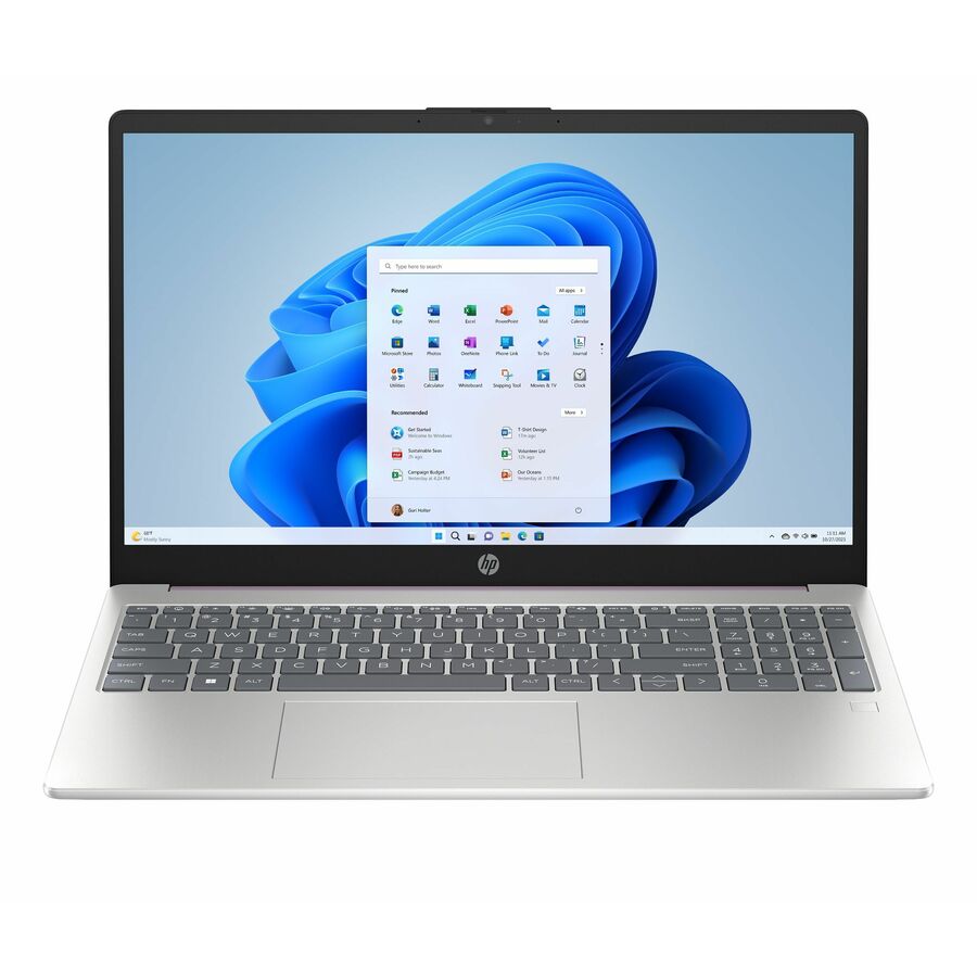HP 15-fd0000 15-fd0108ds 15.6" Notebook - HD - Intel N-Series N100 - 4 GB - 128 GB Flash Memory - Winter Lavender, Natural Silver