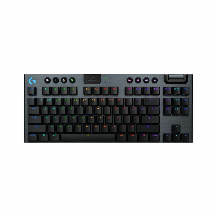 Logitech G915 X LIGHTSPEED TKL Low-Profile Wireless Gaming Keyboard, Double-Shot PBT Keycaps, Fully Programmable Keys, RGB Backlighting, Sleek Aluminum Finishing, GL Red Linear - PC/Mac