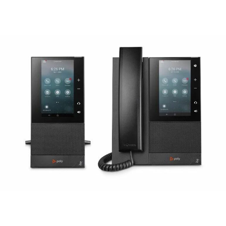 Poly CCX 505 IP Phone - Corded - Corded/Cordless - Wi-Fi, Bluetooth - Desktop, Wall Mountable - Black
