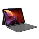 Logitech Rugged Folio Rugged Keyboard/Cover Case (Folio) for 10.9" Apple, Logitech iPad (10th Generation & A16) Tablet - Graphite