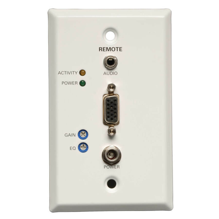 Eaton Tripp Lite Series VGA over Cat5/6 Extender, Wall Plate Receiver for Video/Audio, Up to 1000 ft. (305 m), TAA