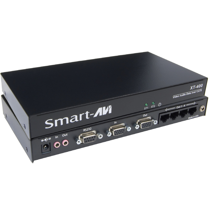 SmartAVI UXGA/Audio/IR/RS-232 Point-to-Multi- Point CAT5 Extender, 4-Port Transmitter