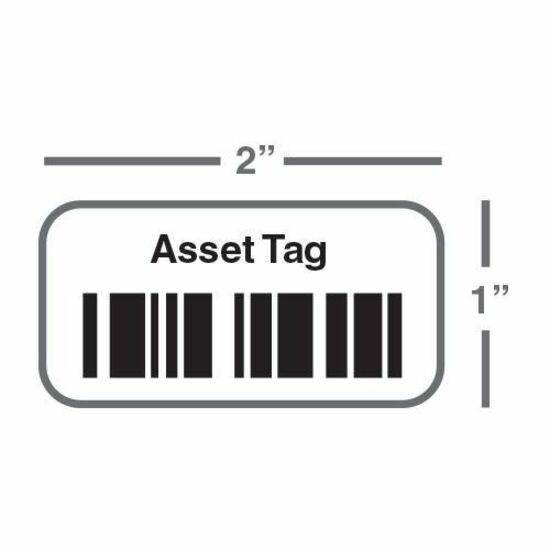 Pre-printed paper asset tags, 2.0" x 1.0" (#1100-2100)