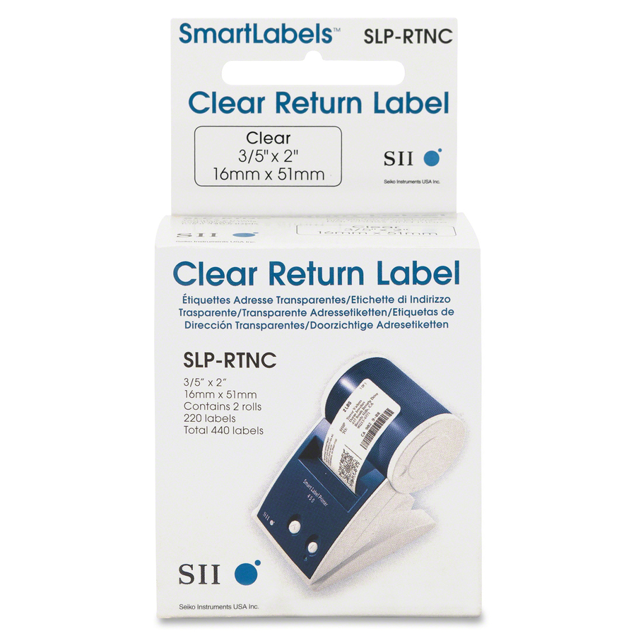 Seiko Clear Return Address Label