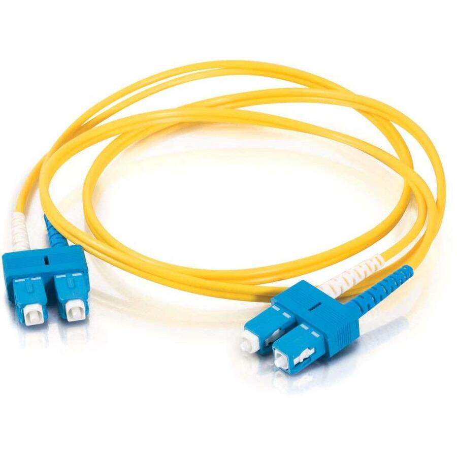 C2G-6m SC-SC 9/125 OS1 Duplex Singlemode PVC Fiber Optic Cable - Yellow