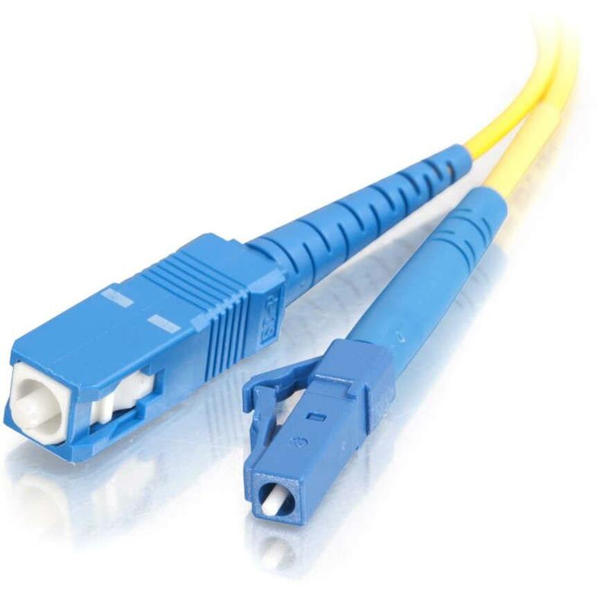 C2G-30m LC-SC 9/125 OS1 Simplex Singlemode PVC Fiber Optic Cable - Yellow
