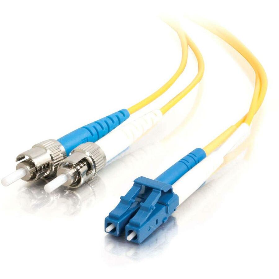 C2G-4m LC-ST 9/125 OS1 Duplex Singlemode PVC Fiber Optic Cable - Yellow