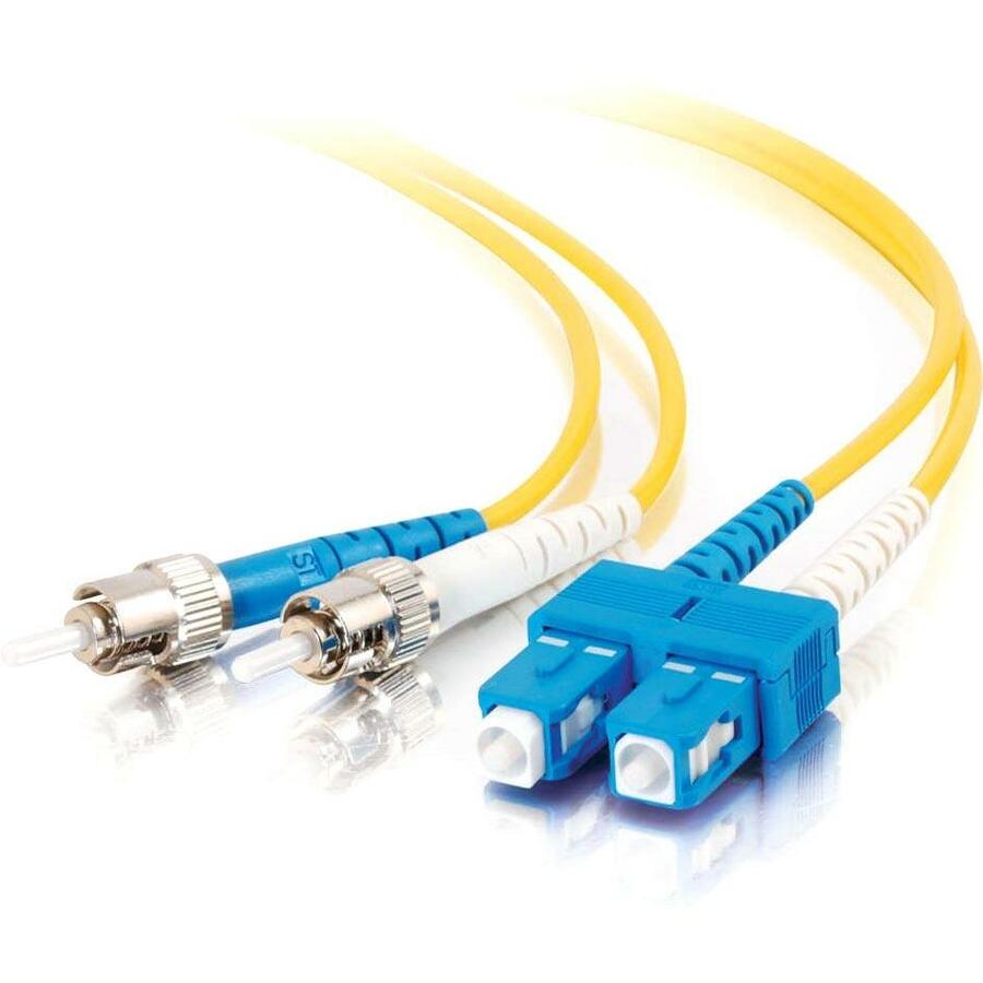 C2G-4m SC-ST 9/125 OS1 Duplex Singlemode PVC Fiber Optic Cable - Yellow