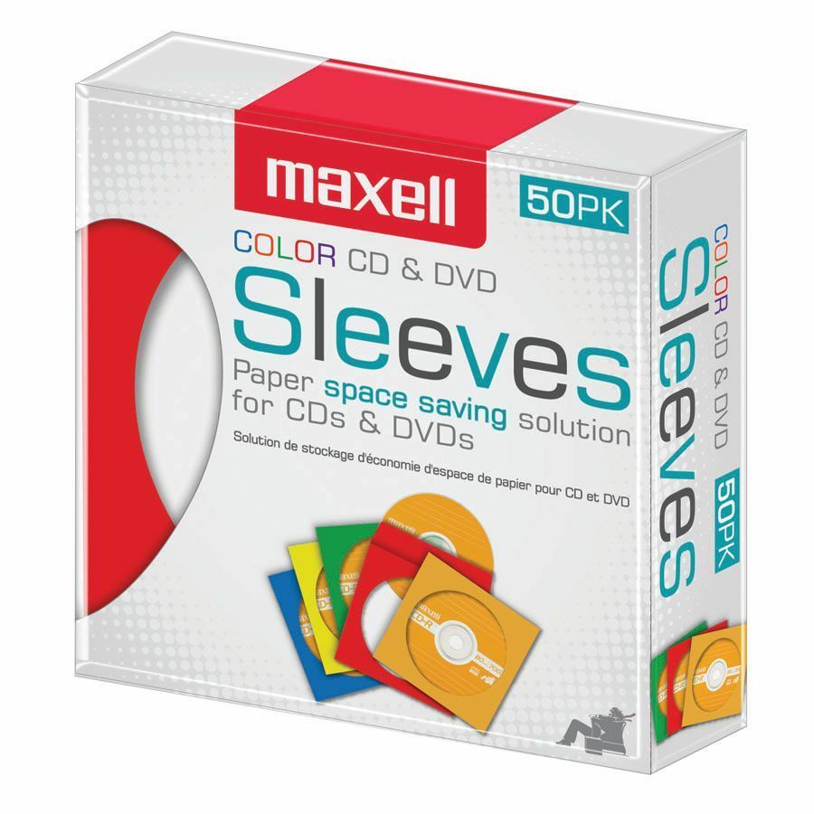 Maxell CD-401 Multi-Color CD & DVD Sleeve