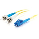 C2G-6m LC-ST 9/125 OS1 Simplex Singlemode PVC Fiber Optic Cable - Yellow