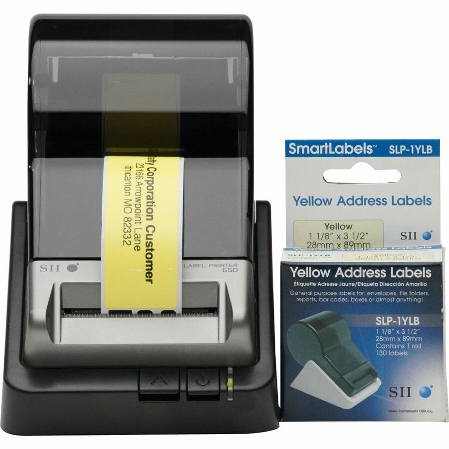 SeikoSLP-1YLB Yellow Address Labels