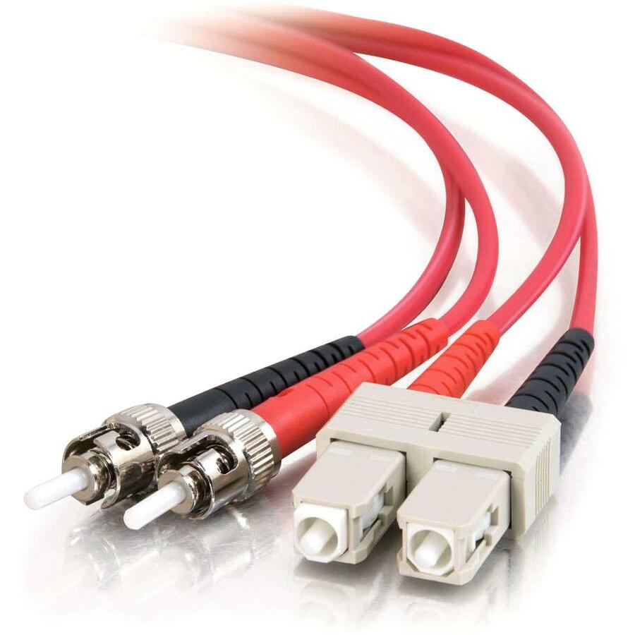 C2G-10m SC-ST 62.5/125 OM1 Duplex Multimode PVC Fiber Optic Cable - Red