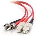 C2G-10m SC-ST 62.5/125 OM1 Duplex Multimode PVC Fiber Optic Cable - Red