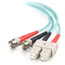 C2G-5m SC-ST 10Gb 50/125 OM3 Duplex Multimode PVC Fiber Optic Cable - Aqua