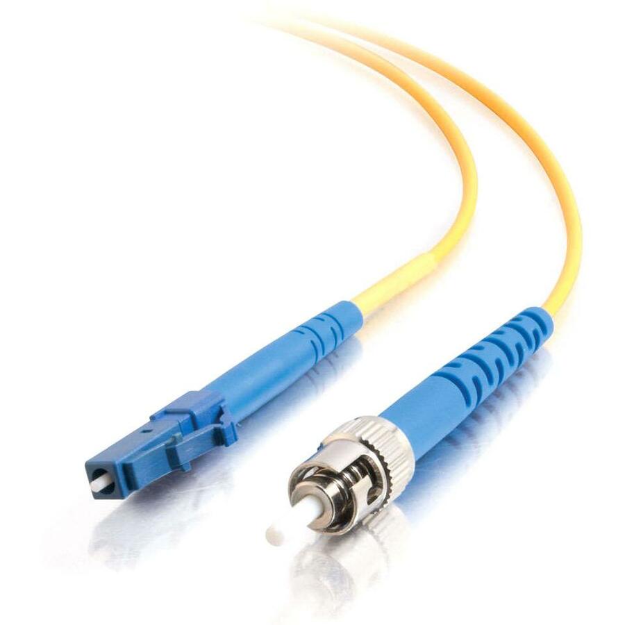 C2G-5m LC-ST 9/125 OS1 Simplex Singlemode PVC Fiber Optic Cable - Yellow