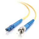 C2G-5m LC-ST 9/125 OS1 Simplex Singlemode PVC Fiber Optic Cable - Yellow